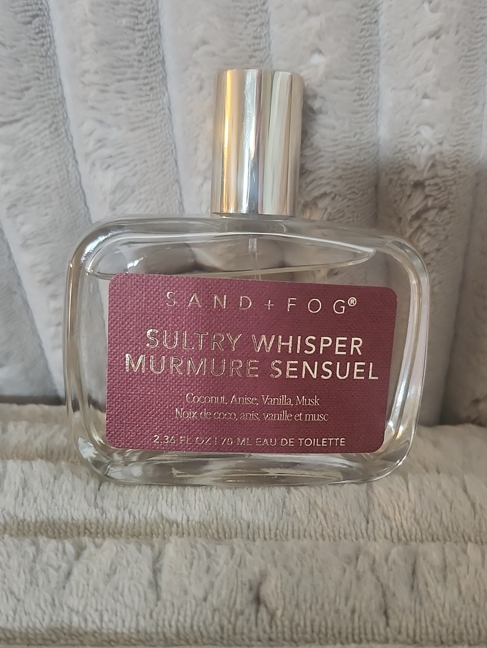 SAND+FOG Sultry Whisper Eau de Toilette – Rose Wine Label